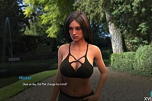 Big tits, horny college bound teen shows them off in the park