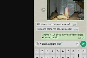 This Latina teen gets unfaithful on WhatsApp and what she’s talking to is large black cock