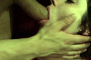 Home made video sees a brunette amateur get her ass fucked and swallow cum