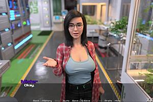 In this porn game sexy milf with big tits get down and dirty