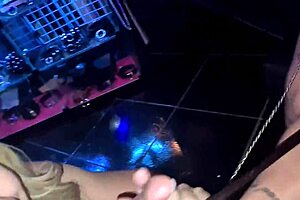 Public sex with a submissive sissy in a bar
