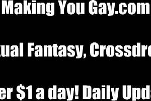Gay strapon play becomes a sensual femdom fun