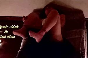 Passionate blowjob in the night from cute teen
