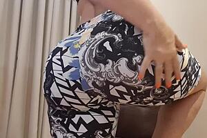 Sissy milf gets off on cumming on a chair with her pussy and ass