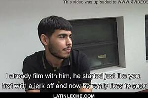 Cute Latino boy is getting paid for sex in gay porn video