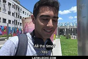 Cute Latino boy is getting paid for sex in gay porn video