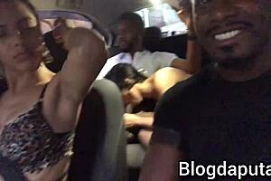 Amateur couple bottoms, blows each other jaw, and cranks their car!