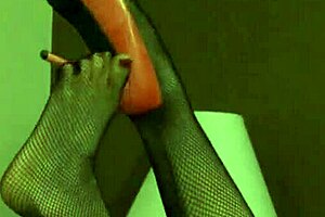 Cum to see the red-headed milf with big beautiful tits wearing stockings and masturbating with nipple clamps