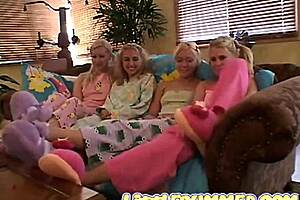 Young lesbians get down and dirty at a party