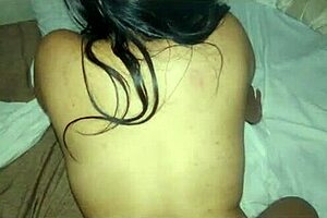 Venezuelan beautiful girl sits down and gets dirty