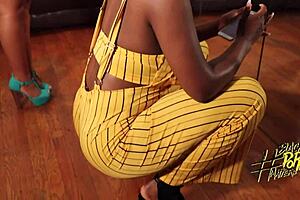 Black on black video - ebony MILFs and steamy strip teases