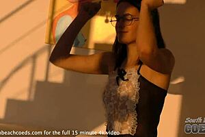 Rosella gets a wild striptease in heels from dirty director