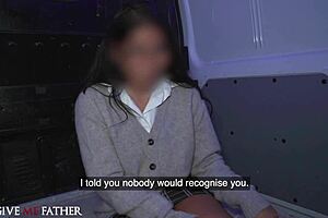 In cowgirl position with natural tits babysitter gets gagging over poppin big cock