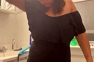 Annamaria from Dominican MILF readying for a night on the tile