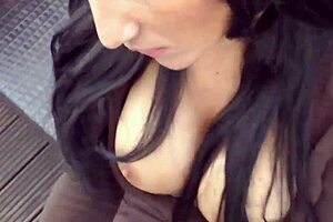 Big-titted brunette gets pounded on the balcony in HD video