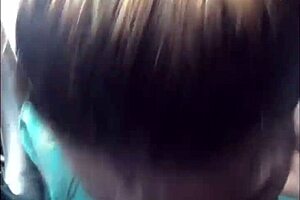 Dirty blowjob schoolgirl dominates in parking lot