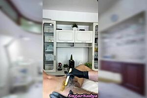 Live sex with a naked slut wearing a creampie swimsuit
