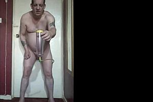 Homemade video of Bisexual male swallowing proud pee