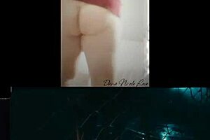 Fat and muscular: Caskey and me in a music video