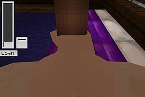 Big boobs and big ass in Minecraft porn: A hot cowgirl ride