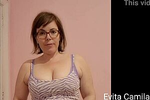 Anal scenes become hot on Evita Camila’s solo masturbating session with a toy