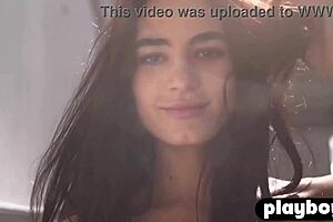 Solothen teen Sarah Mollica shows off her small tit and tight pussy in solo video