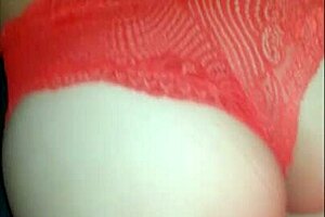 A big tit brunette has her anal prostate massaged with a Christmas gift, big cock