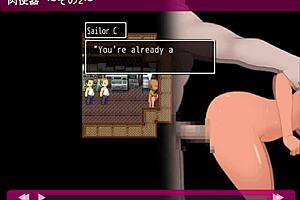 Morphed Hentai Game – Japanese anime girl Chisato-chan riding cowgirl