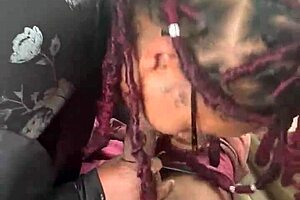 Big cum shot on the pretty and panssy face of the slim brunet that enjoys a good suck royal