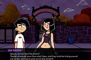 HD animation of milfy hentai game with Dannyphantom part3 and bondage