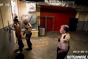 Homemade gaysex video with two officers having sex with each other