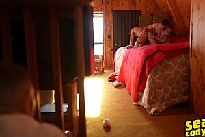 Interracial facial cumshot deposit in an ugly 3some with two bodybuilders and penises