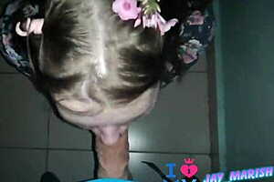 Breasts shaking while fucking her mouth