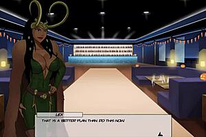 Big boobs rough fucking in an animated porn game with Jynx