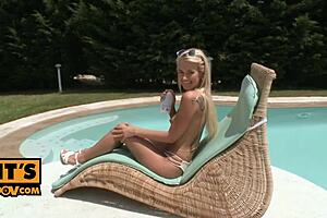Watch in this video how the blonde escort Aisha deep throats you and then rides you in the reverse cowgirl position