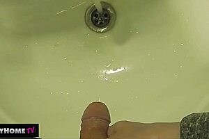 Amateur tiener fucked in the ass while groping her prostate