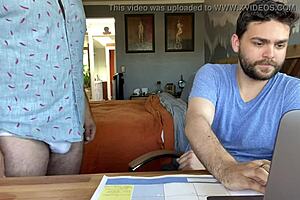 A hairy gay dilf and his buddy fantasize on cam