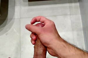 I fuck homemade gay man in the bathroom then he cums