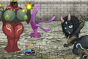 Loyal anime lovers will appreciate the large dick and big-titted beautiful dark-skinned girl in this unseen scene