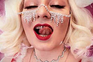 Arya Grander – Fat and curvy blonde Arya Grander gives a POV blowjob in latex rubber gloves
