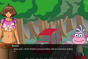Porn game: Rough sex Dora the Explorer sucks and fux Piglet Peter’s huge monster dick