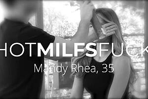 Hot milfs fuck: Dirty slut Mandy Rhea is fucked and creampied by a random man