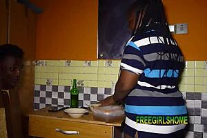 An amateur hotel maid gives pepper soup to a black guy