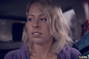 A threesome with a teen and big cocks — riding and blowjob and double penetration