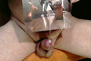 Muscle boy thrusts his bare ass and has it mashed with cum