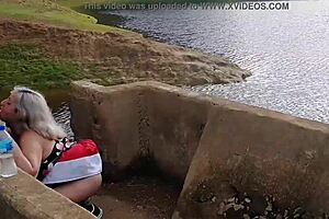 Cum to the best place to see a busty blonde slut get watched and fucked