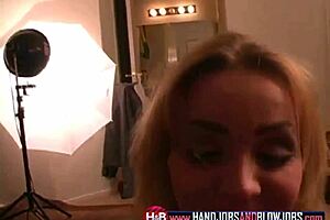 Cock sucking charity gets a facial in this POV video