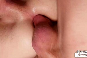 Hot bareback scene: big dick gay twink takes on