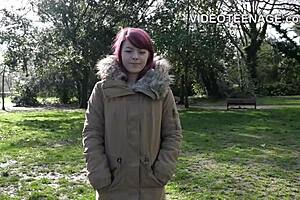Amateur teen's first porn audition