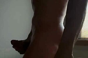 Exposing a hard naked cock in the neighbour hood for all to see